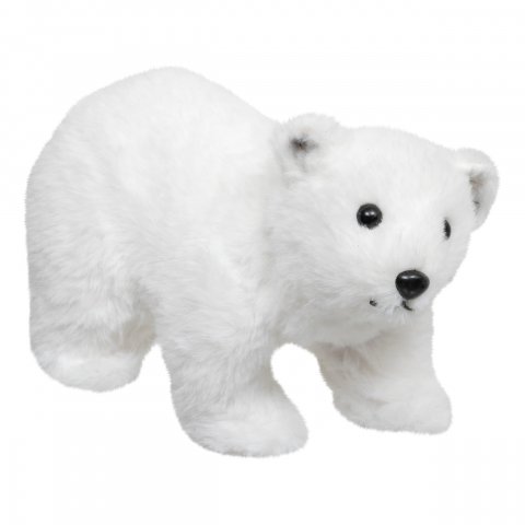 PLF OURS BLANC 4PATTES 21CM