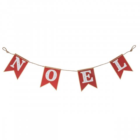 BANDEROLE XMAS METAL RGE L158