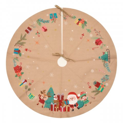 TAPIS SAPIN PERE NOEL JUTE D90