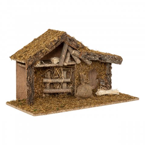 CRECHE DE NOEL VIDE PM MOUSSE+ECORC H24CM