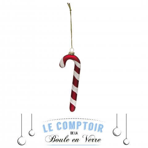 SUJET DE NOEL VERRE 12CM SUCRE ORGE