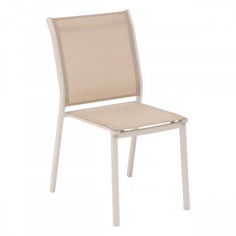 CHAISE ESSENTIA EMP LIN/ARGILE