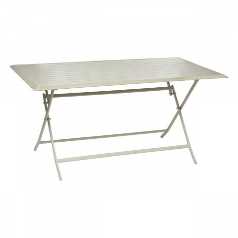 TABLE AZUA PLI  ALU 6P ARGILE